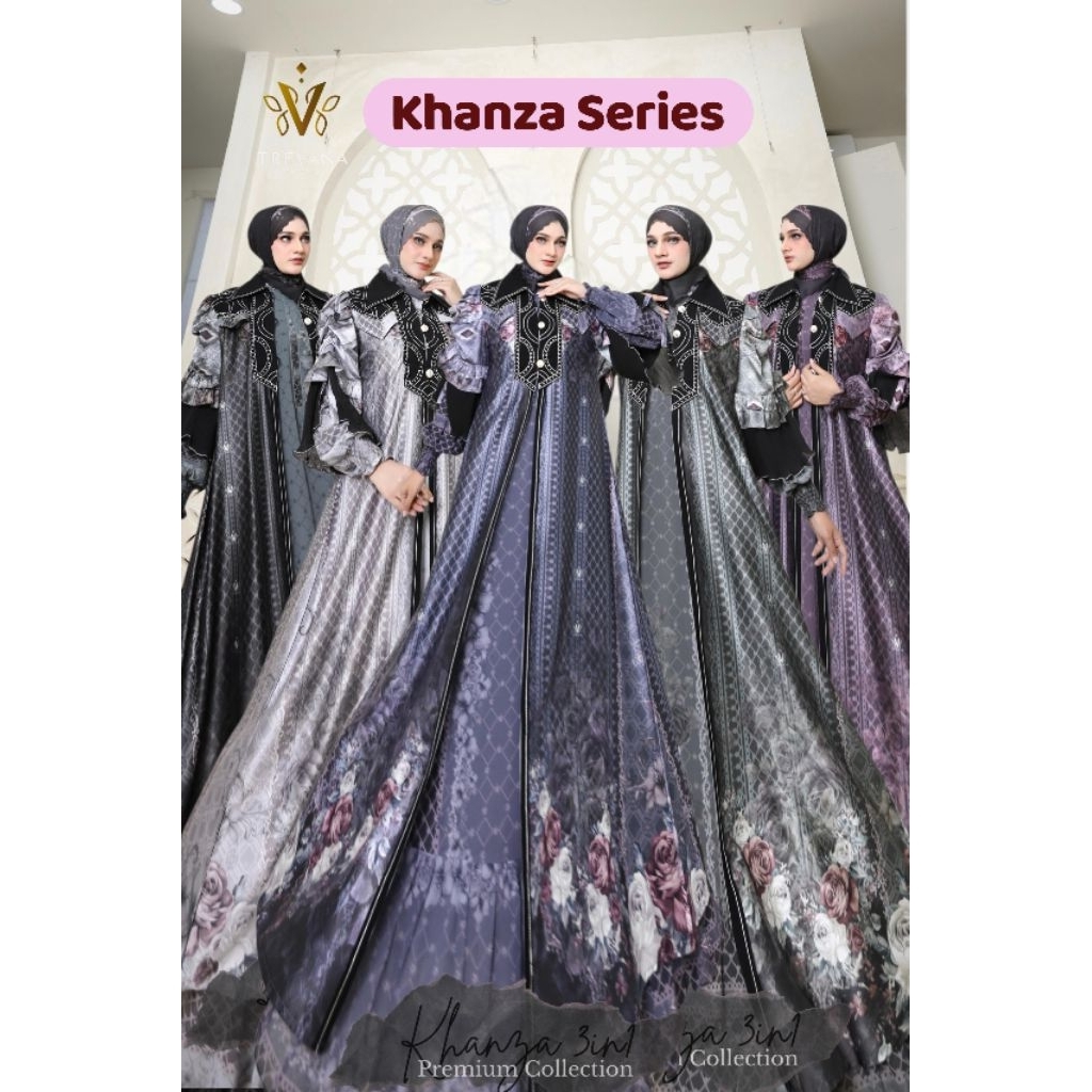 KHANZA SERIES ORIGINAL TREVANA | GAMIS SET OUTER 3 IN 1 ORIGINAL