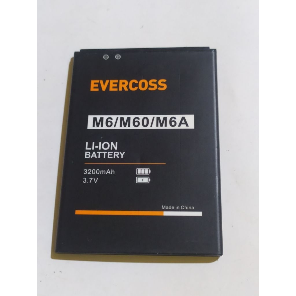 baterai evercoss m6/m60/m6a second original cabutan