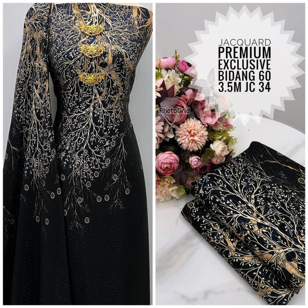 BAHAN KAIN BAJU KURUNG SUTERA JACQUARD EXCLUSIVE DENGAN DIAMOND