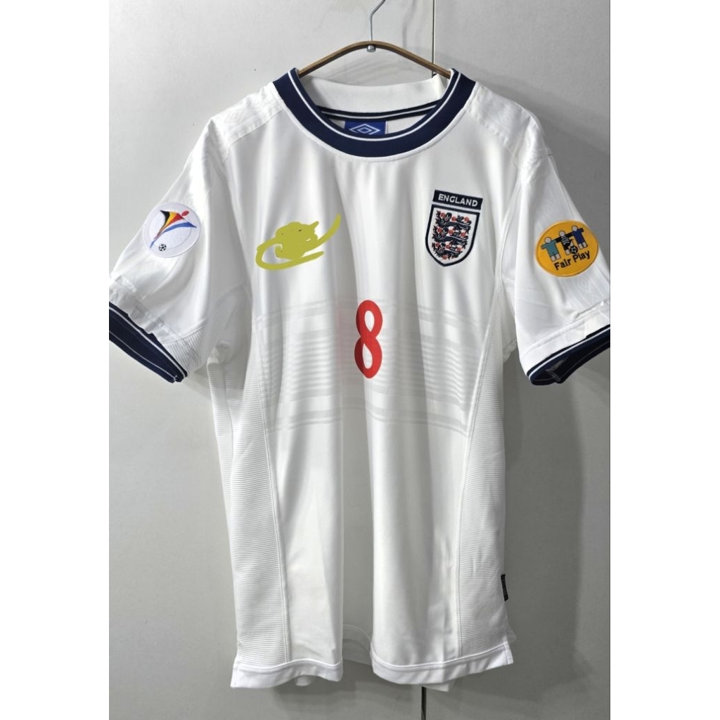 England Euro 2000 Scholes Full Patch GO