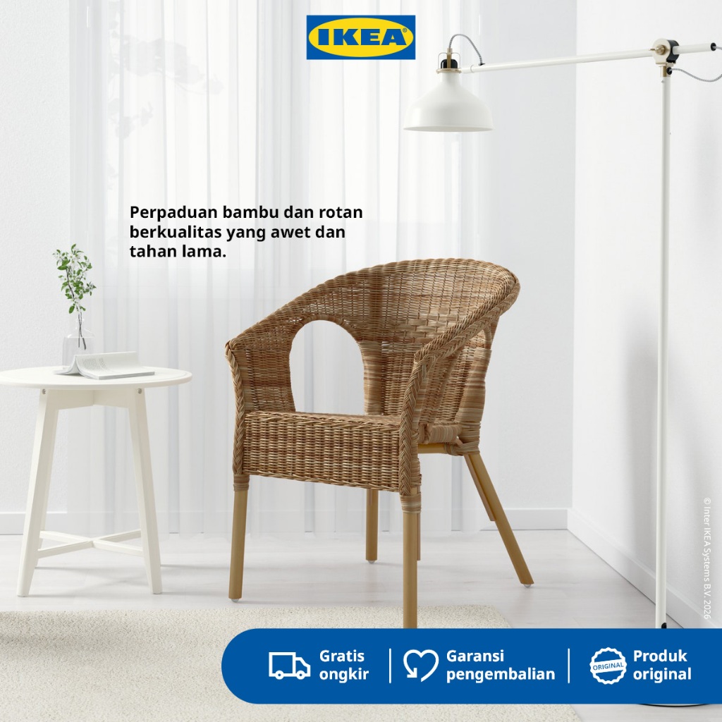 IKEA AGEN Kursi Serbaguna Bahan Rotan/Bambu
