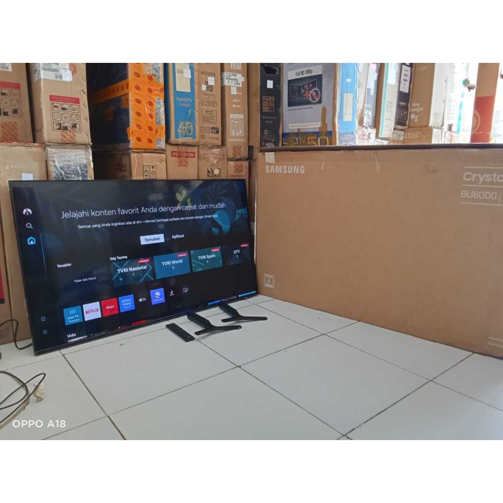 SMART TV LED SAMSUNG 43 INC SUDAH 4K BISA NETFLIX YOUTUBE KONDISI BEKAS (0119)