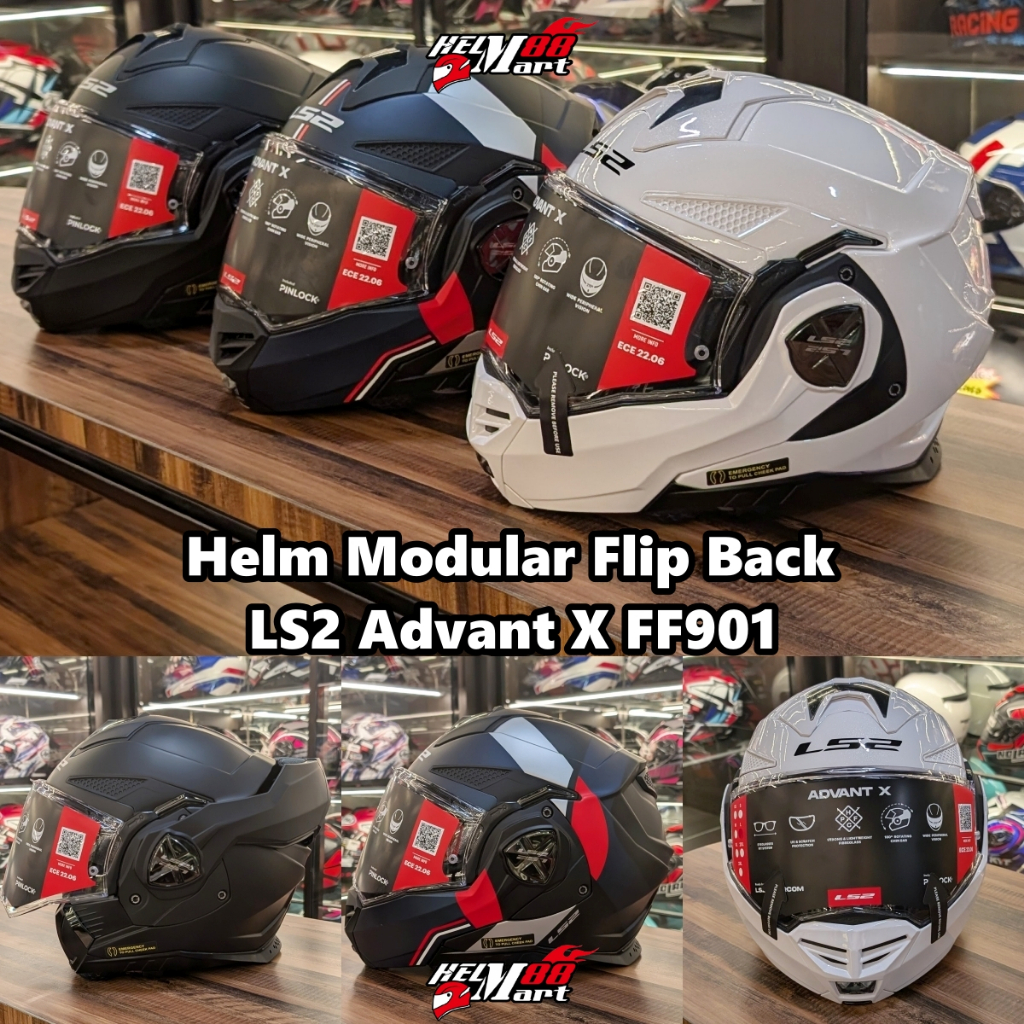 Helm LS2 Modular FF901 ADVANT X Flip Back Smart Pull Tag LS2 FF 901