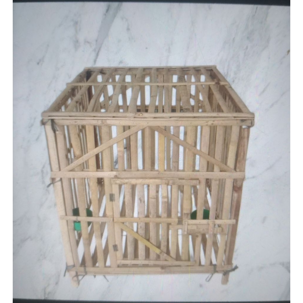 KANDANG AYAM KANDANG RAKIT UKURAN 70X70X70 CM BAHAN FULL BAMBU BOX AYAM JAGO BANGKOK MURAH KANDANG B