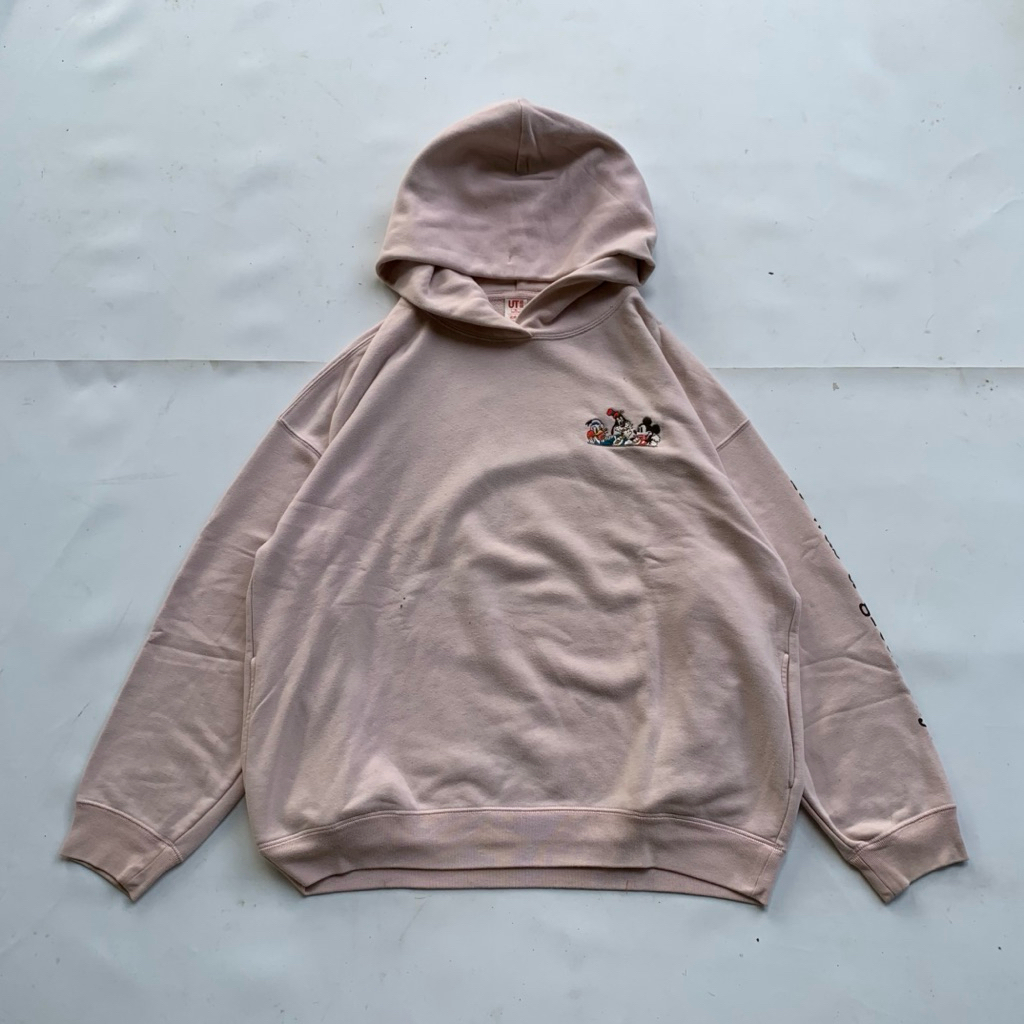 Uniqlo ut x disney jacket hoodie pink dusty