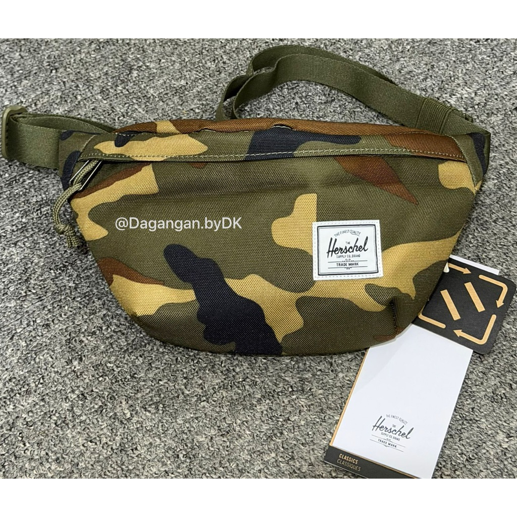 Tas Herschel Waistbag Original 100% Army Dark Green