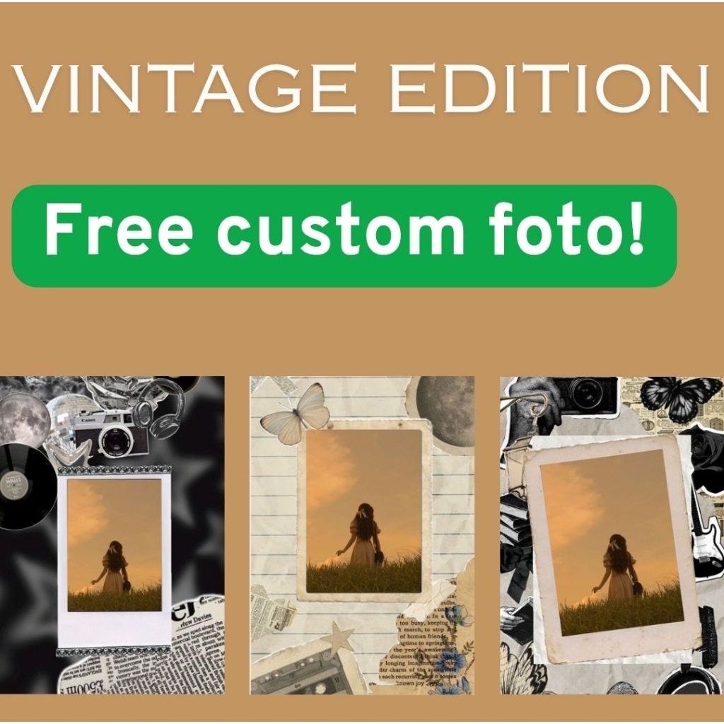 Notebook mini A7 50 lembar FREE CUSTOM FOTO / Buku Diary Mini FOTO / Buku Mini Vintage EDITION/ Buku