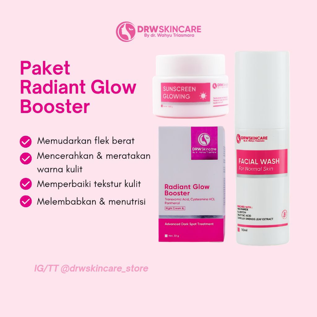 Drw Skincare - Paket Radiant Glow Booster | RGB | Krim | Cream | Flek Hitam