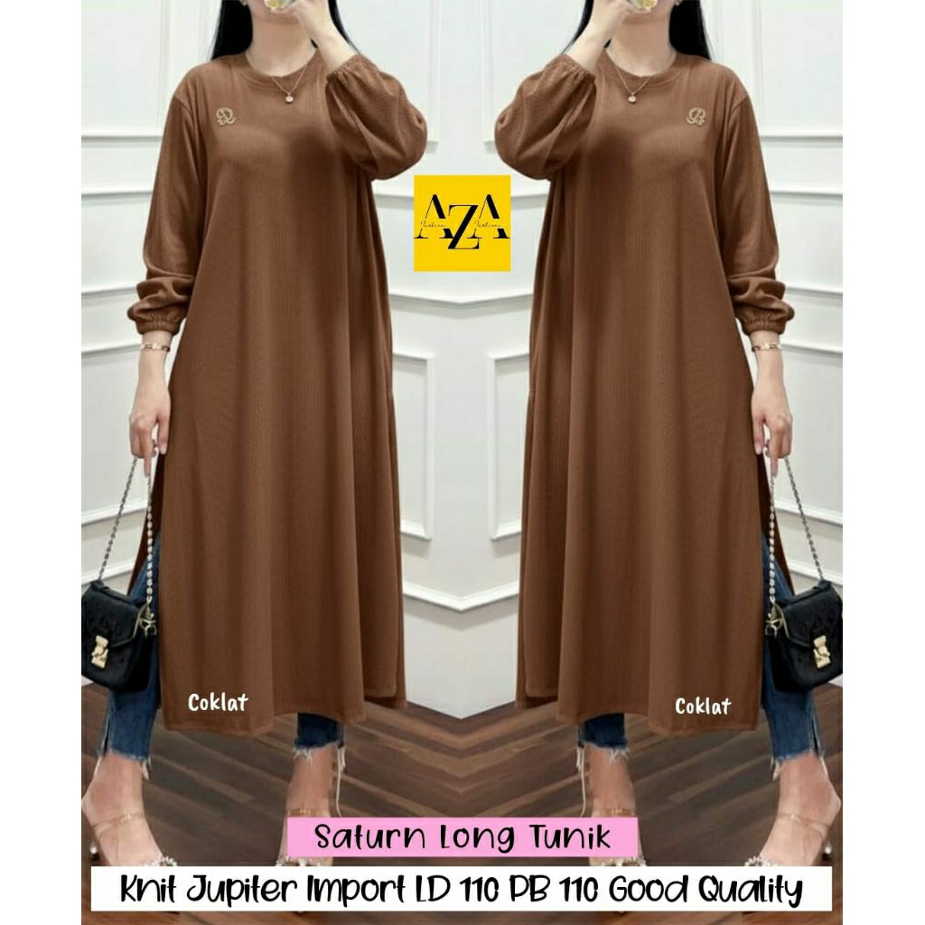 NEPTUNE TUNIK RAJUT JUMBO/TUNIC MIDI KNIT IMPORT CASUAL OVERSIZE LD 120 CM FIT XXL