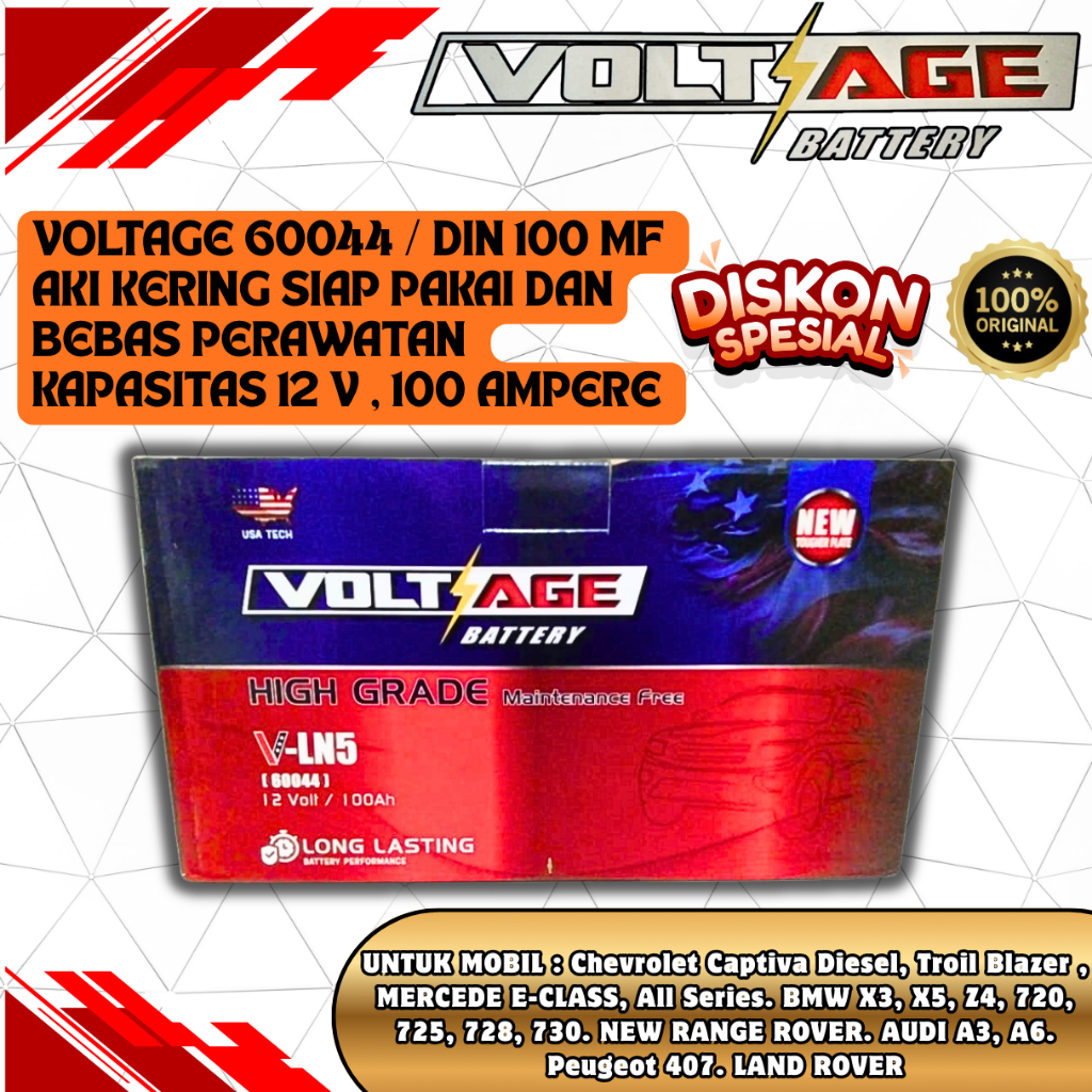 AKI MOBIL BMW 5 series BMW 7Series BMW X3,X5, BMW Z 4 VOLTAGE MF 600-44 DIN 100 ORIGINAL