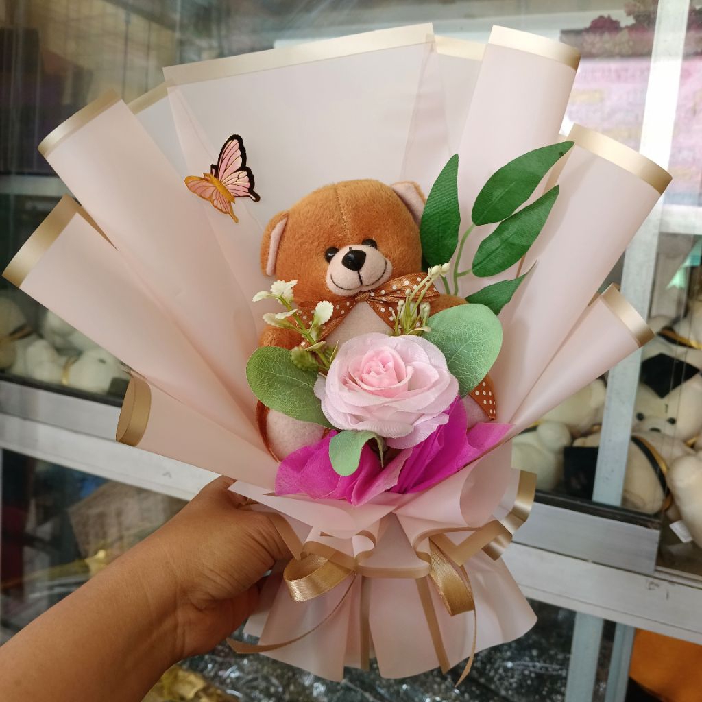 buket boneka | bucket cewek | bouquet ulang tahun
