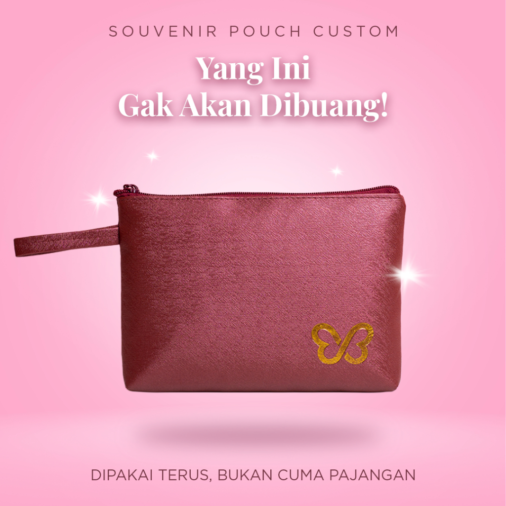 Souvenir pernikahan pouch kapal metalik souvenir dompet pouch murah bermanfaat unik mewah elegan cus