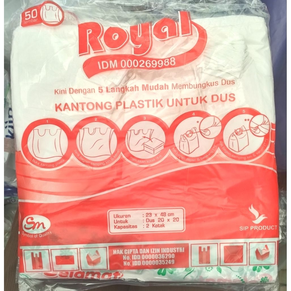 KRESEK DUS ROYAL PUTIH 50PCS