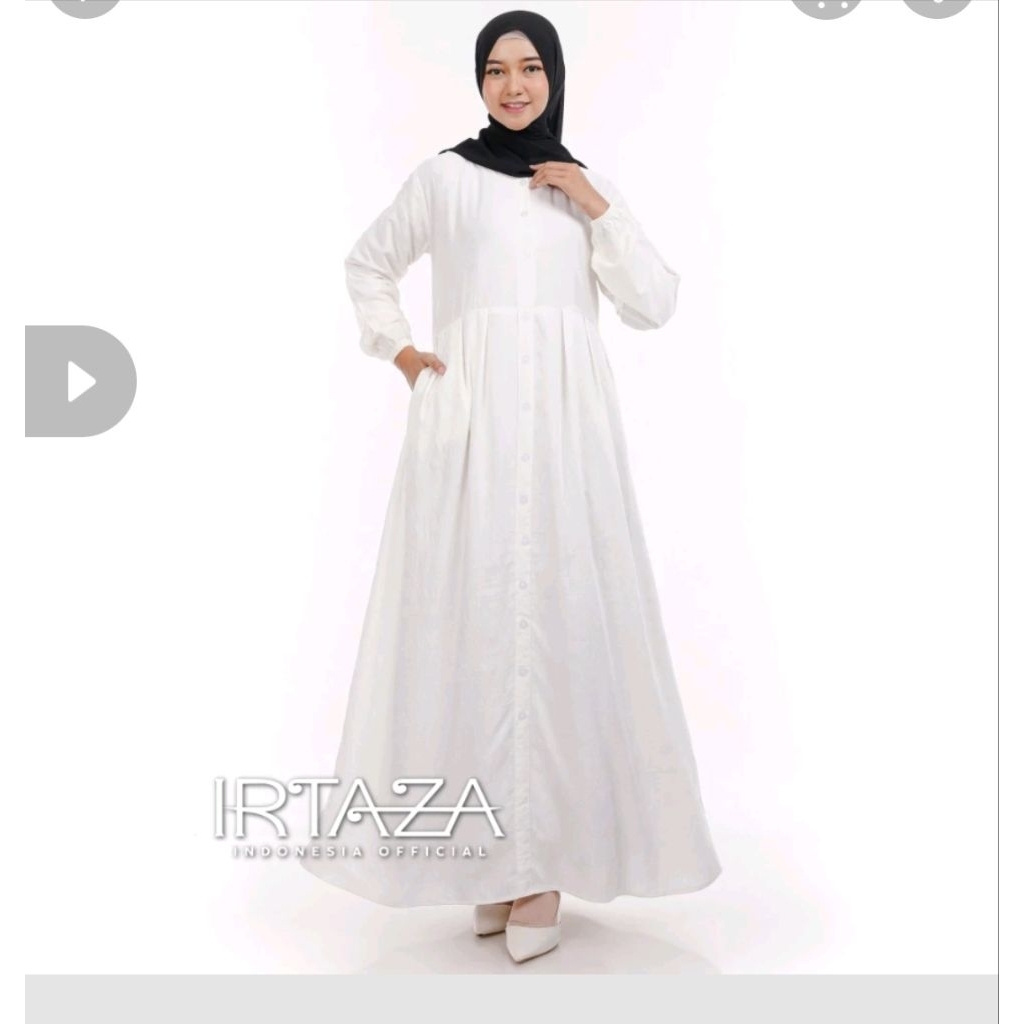 Gamis linen broken white