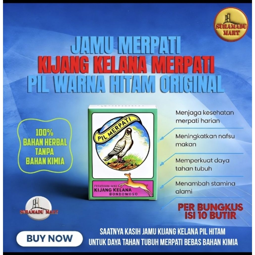 Jamu Merpati Kijang Kelana Merpati Biasa Pil Warna Hitam