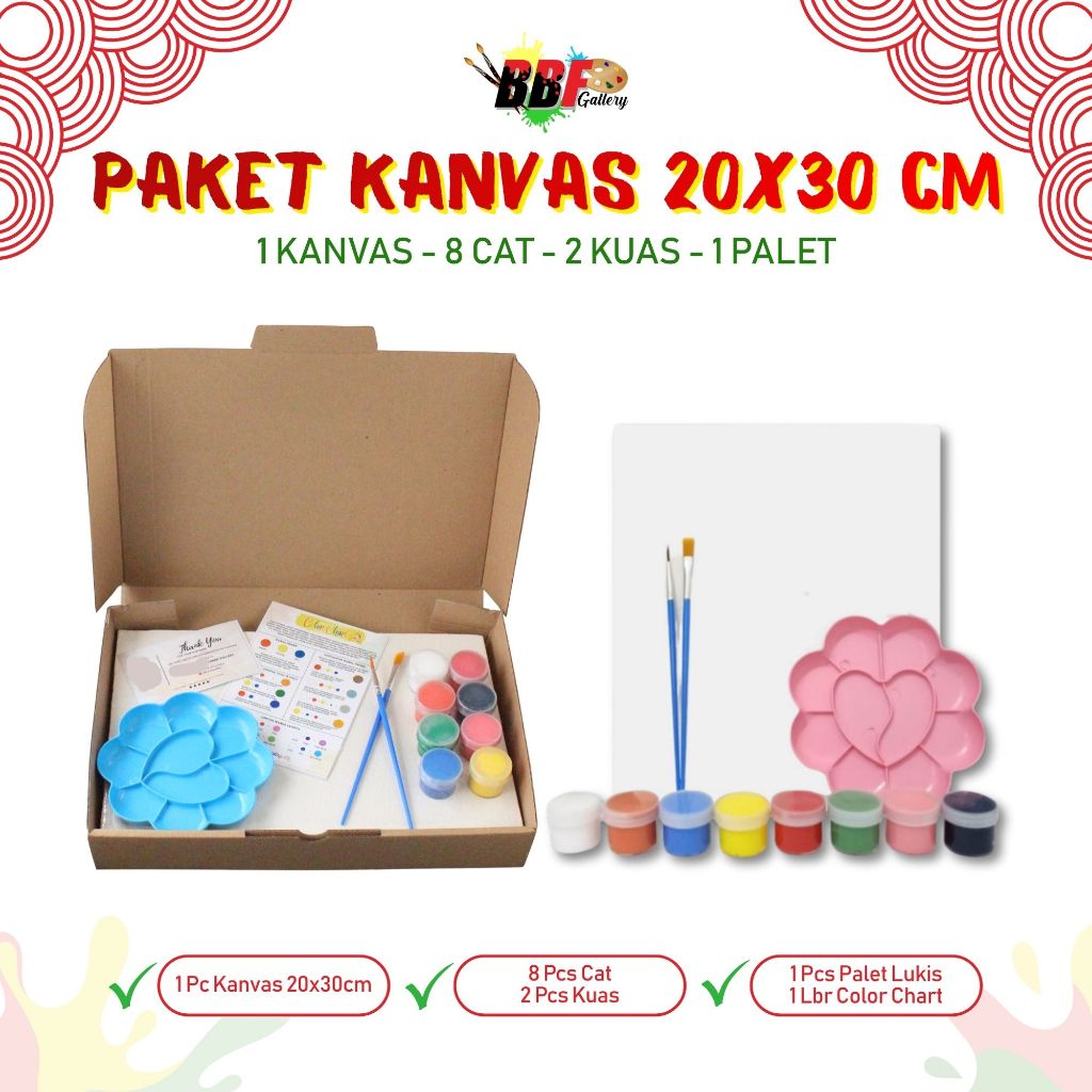 Baru Paket Hemat Alat Lukis Lengkap 1 Set Peralatan Melukis Anak Kuas Cat Air Minyak Warna