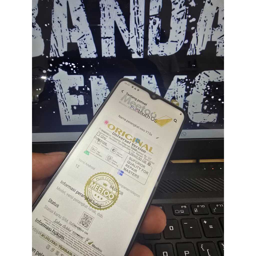 EMMC ( BGA 254 ) VIVO Y15S AUTO ON langsung NYALA  