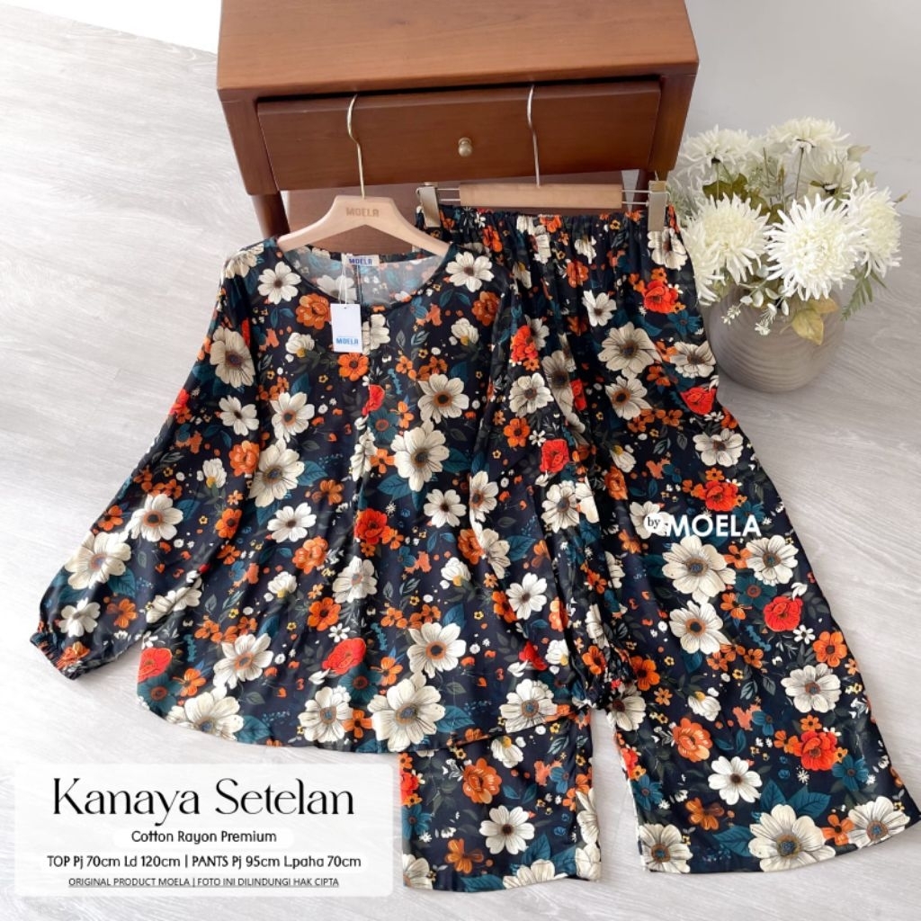 KANAYA SET WANITA COTTON RAYON PREMIUM NYAMAN ELEGAN BY MOELA