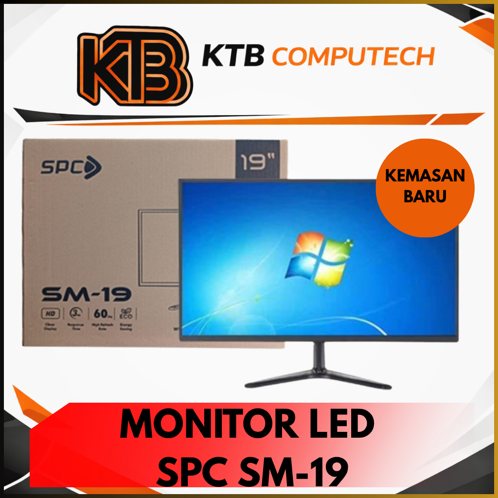 LED LCD Monitor PC Komputer 19 INCH SPC SM-19 PC