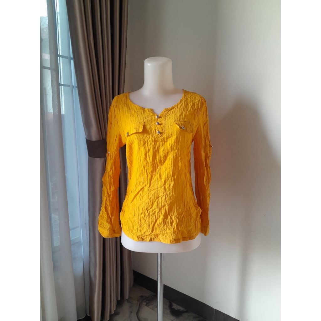 Blouse Mustard, Mustard Top