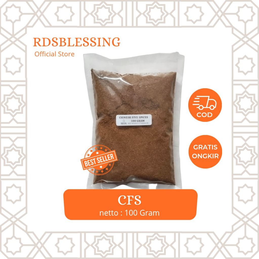 Chinese five spices halal 100 gram/bumbu ngohiong/bubuk ngohiong 100gram