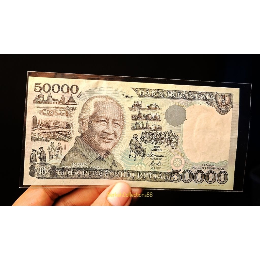 50 ribu rupiah kertas suharto tahun 1995