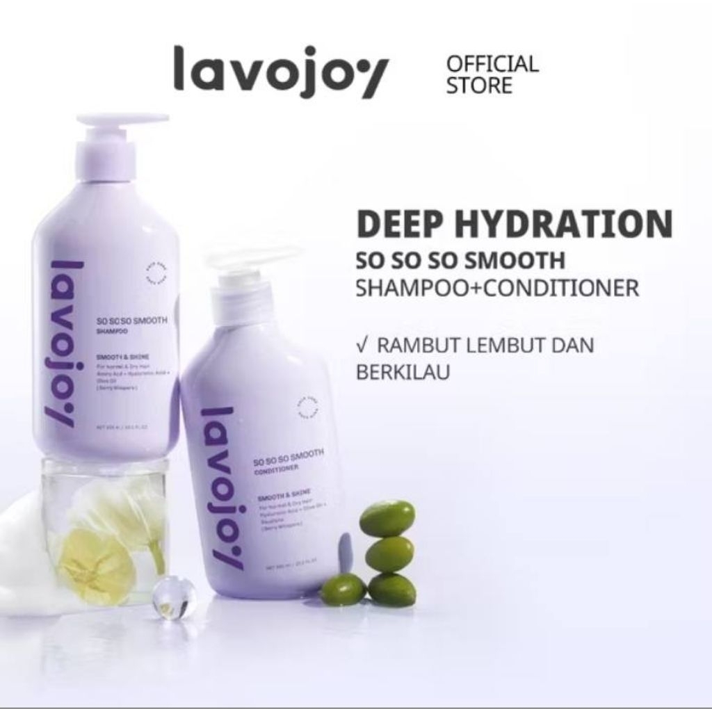 LAVOJOY Shampoo 300ml - Melembutkan, Mengurangi Kusut, Mengkilaukan Rambut