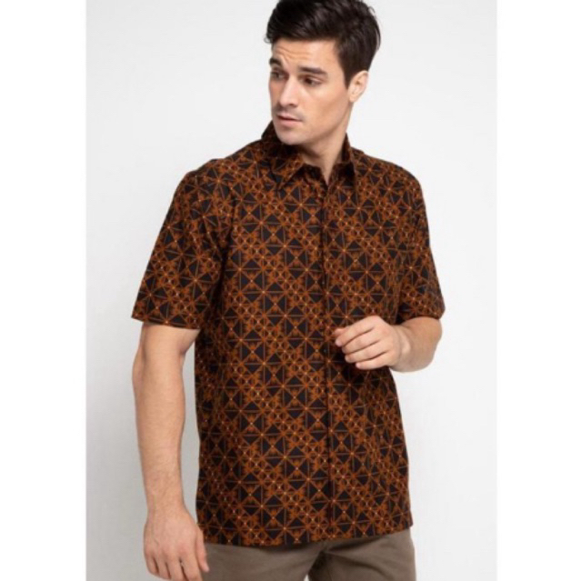 kemeja batik lengan pendek Indra loka (preloved)