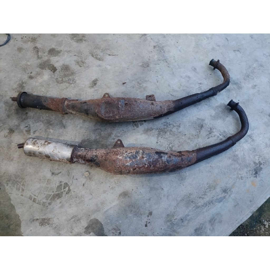 KNALPOT SATRIA 2TAK ORIGINAL COPOTAN