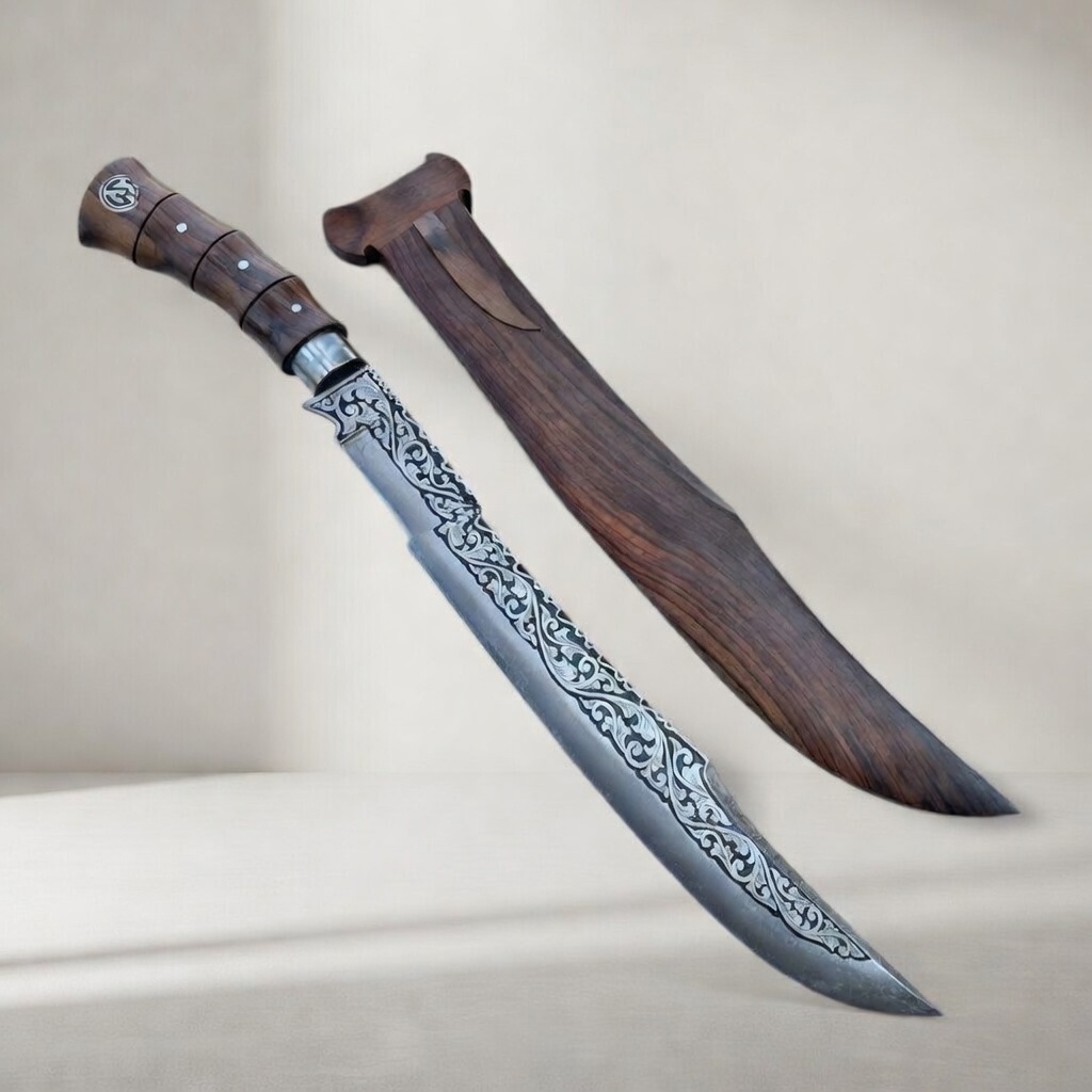 Pisau Panjang Golok Duralium Ergonomis Motif