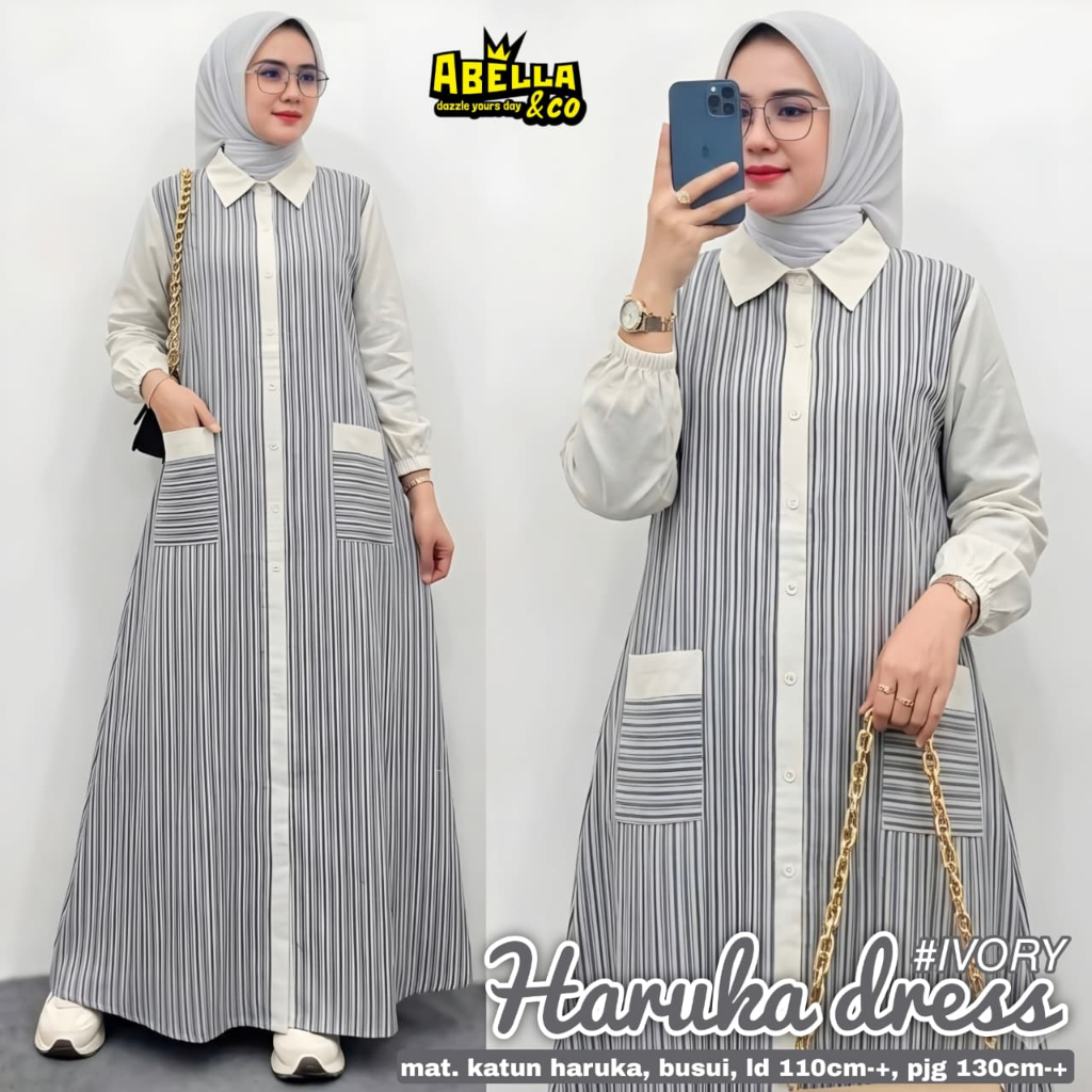 Pakaian Wanita HQ HARUKA DRESS From AbELLA FASHION STORE