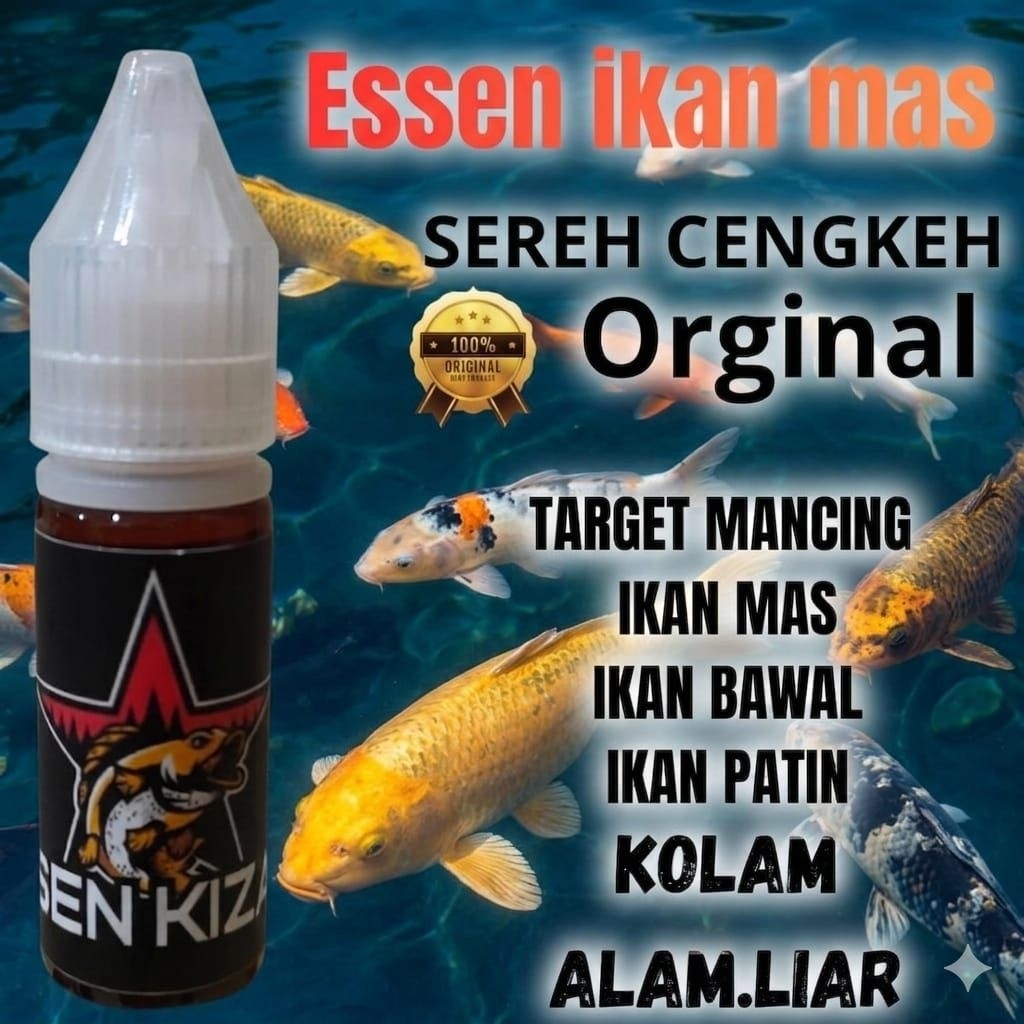 Essen ikan mas essence ikan mas aroma sereh cengkeh Essen ikan mas sereh cengkeh 15ml