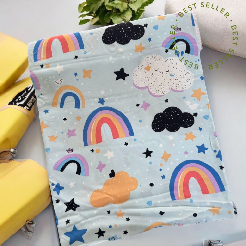 kain katun rayon viscose premium motif anak lucu