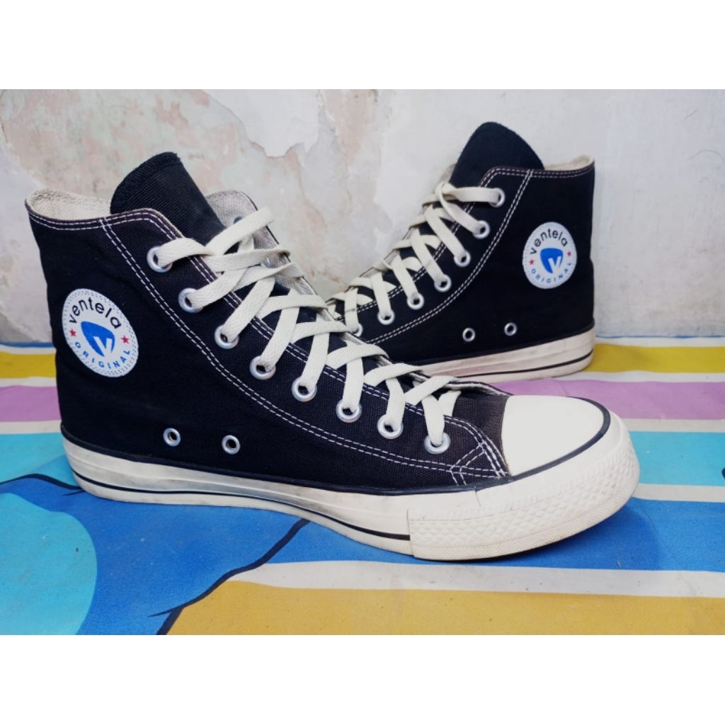 Ventela Ethnic High Black Natural Original Size 43 bekas preloved second