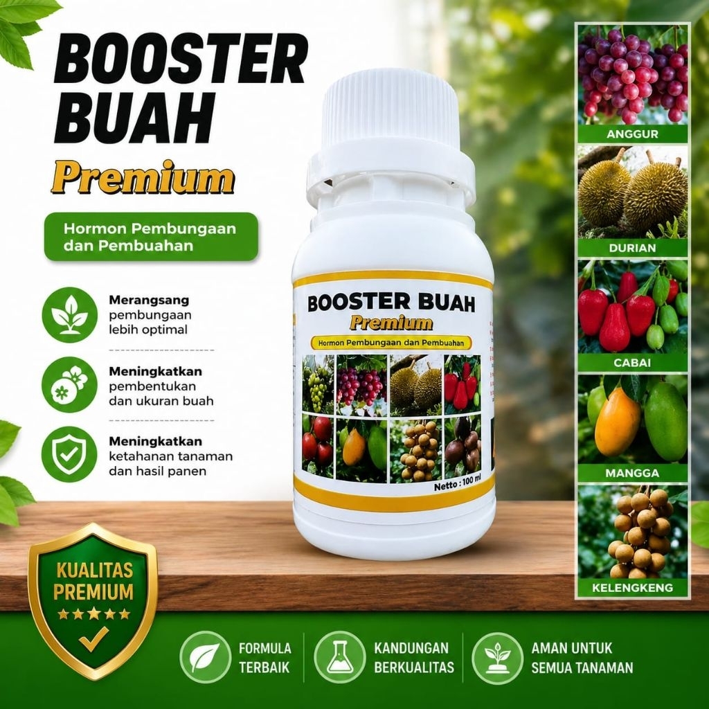Booster buah Premium pupuk cair organik perangsang bunga dan pembuahan