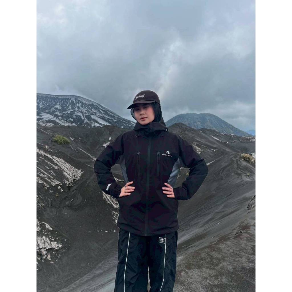 NAGOYA Jaket Gropcore Summit Anti Air - Jaket Waterproof Bahan Anti Air Bahan Dalam Polar Nyaman