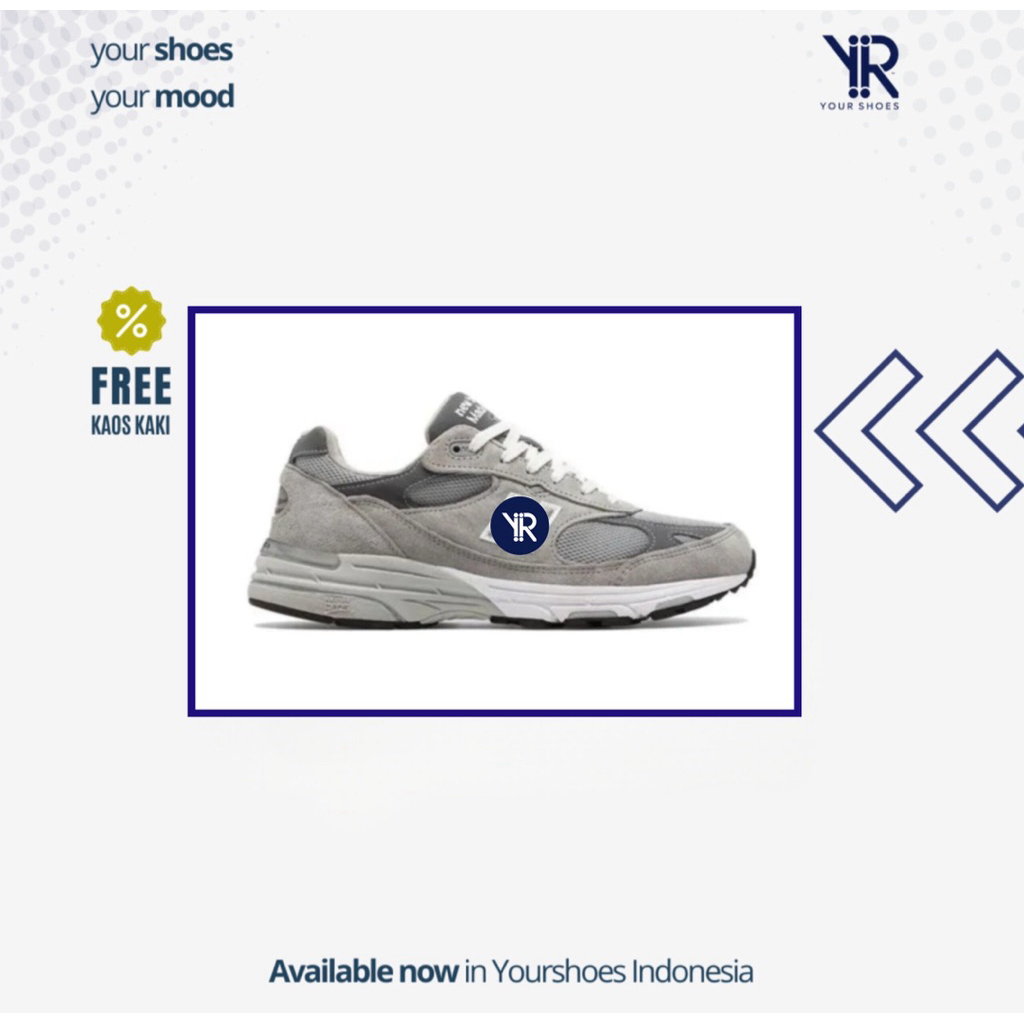 sepatu 993 grey usa 100% BNIB