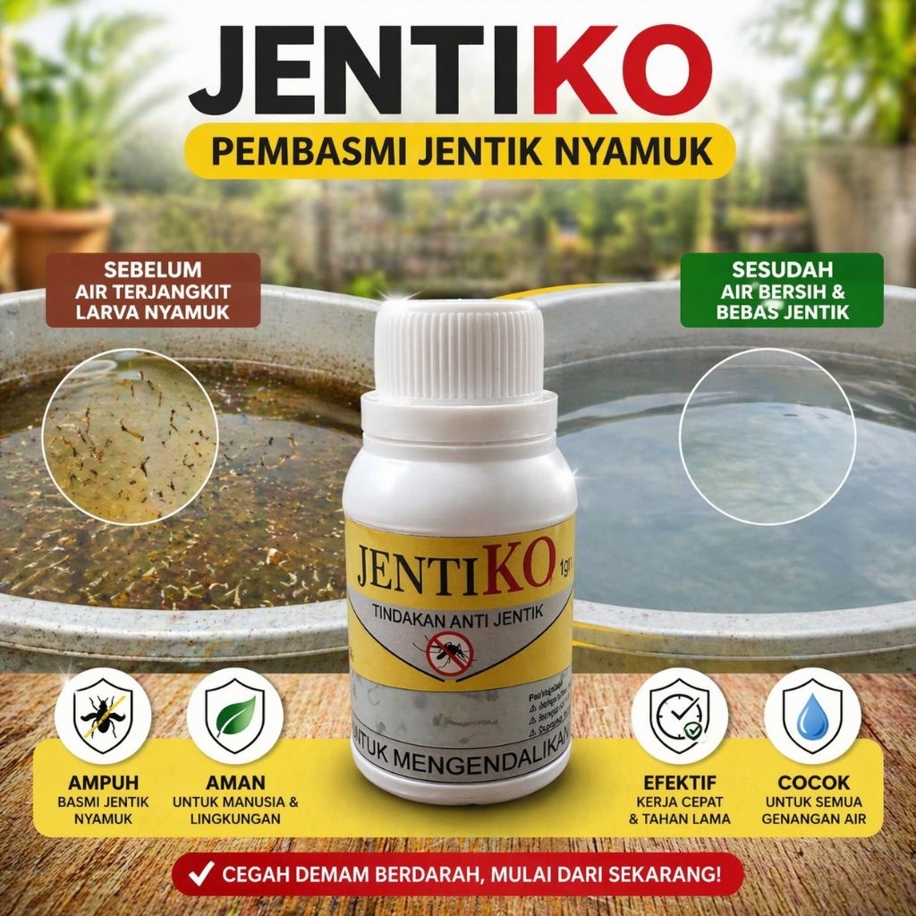 JENTIKO serbuk Pembasmi Jentik Nyamuk Demam Berdarah 100gr Ampuh