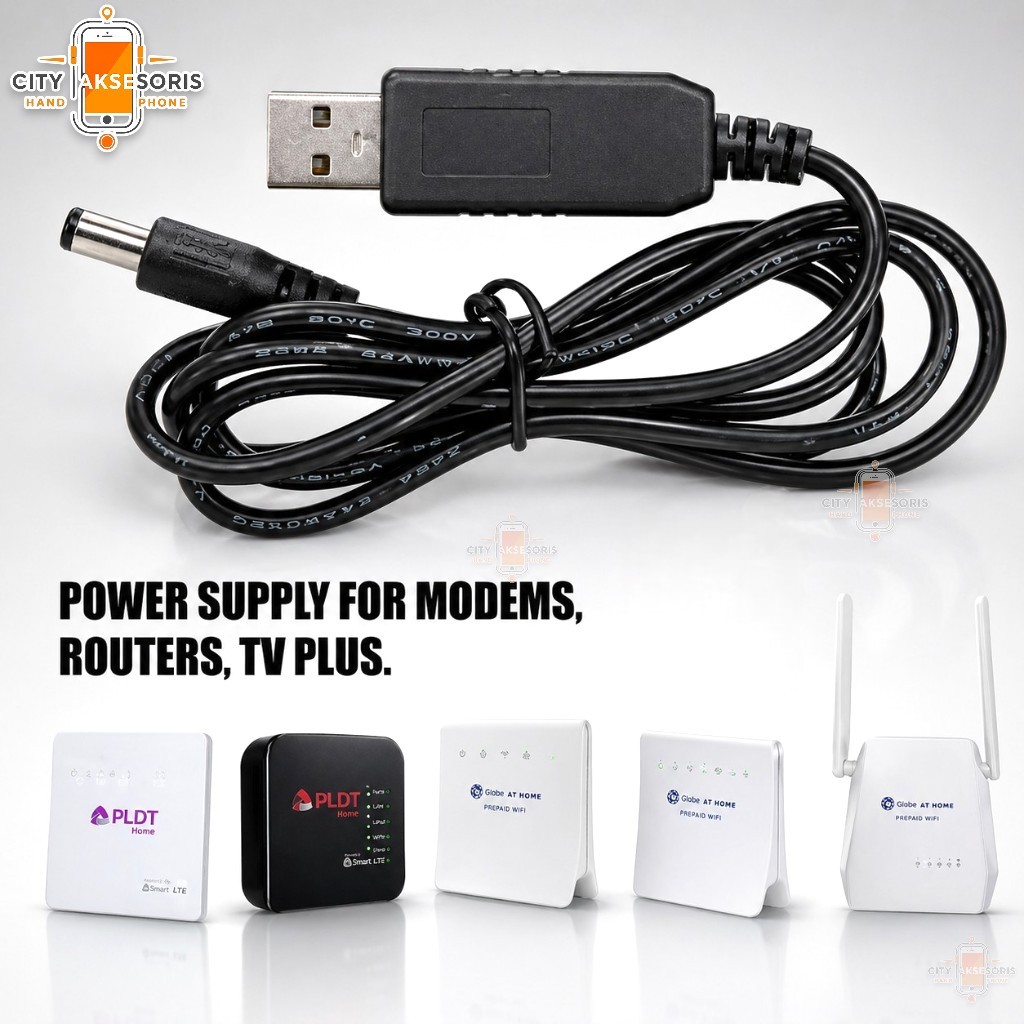 Kabel Vibox Power usb DC 12V Modem orbit telkomsel Kabel Wifi 5V to 12V