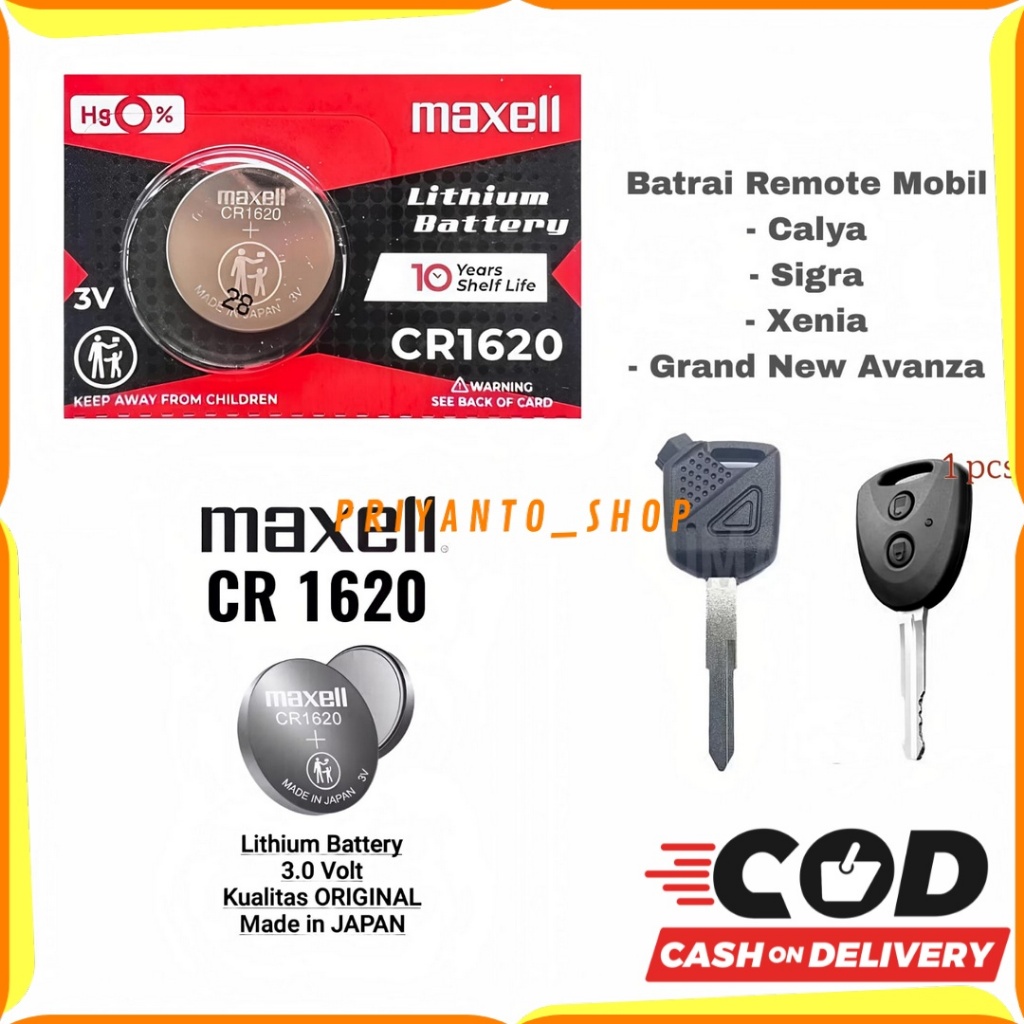 Baterai Batre Kunci Remot Alarm Mobil Calya Sigra Xenia Grand New Avanza Original