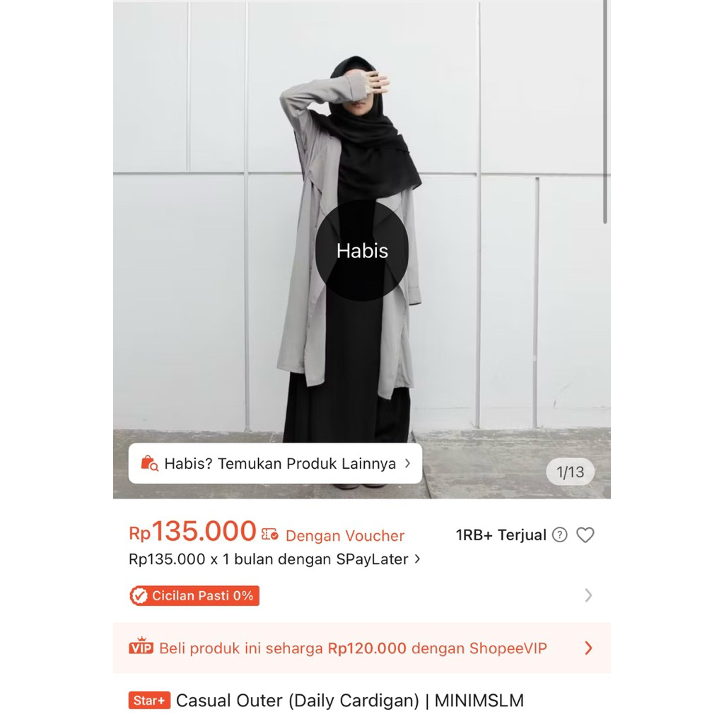 preloved long outer Minimslm