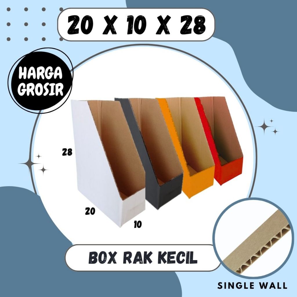 Box Rak Kecil 20x10x28 DC Box File Dus Packing Kotak Kemasan Karton File Dokumen
