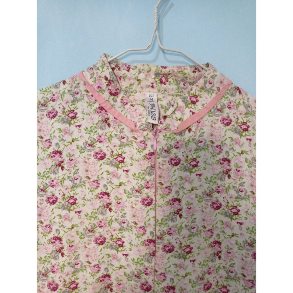 Gamis Wanita Preloved Motif Bunga Kecil Pink