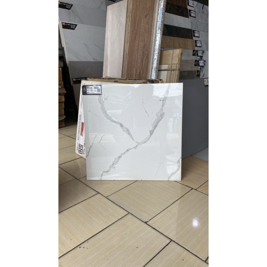 GRANITE LANTAI 60X60 DIVYA WHITE | GLAZED POLISHED BY ARNA