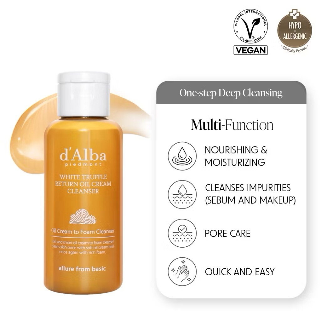 d’Alba white truffle return oil cream cleanser 65ml dalba alba