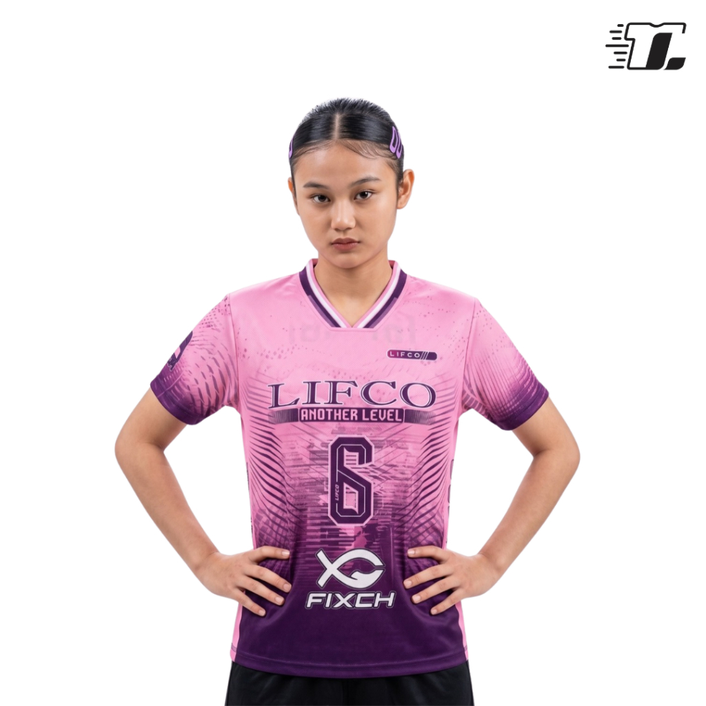 Lifco Jersey Voli Cewek Premium  Full Printing Arimbi Series Pink