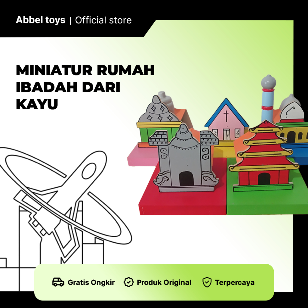 Super Set Miniatur 3D Rumah Ibadah Edukasi Anak