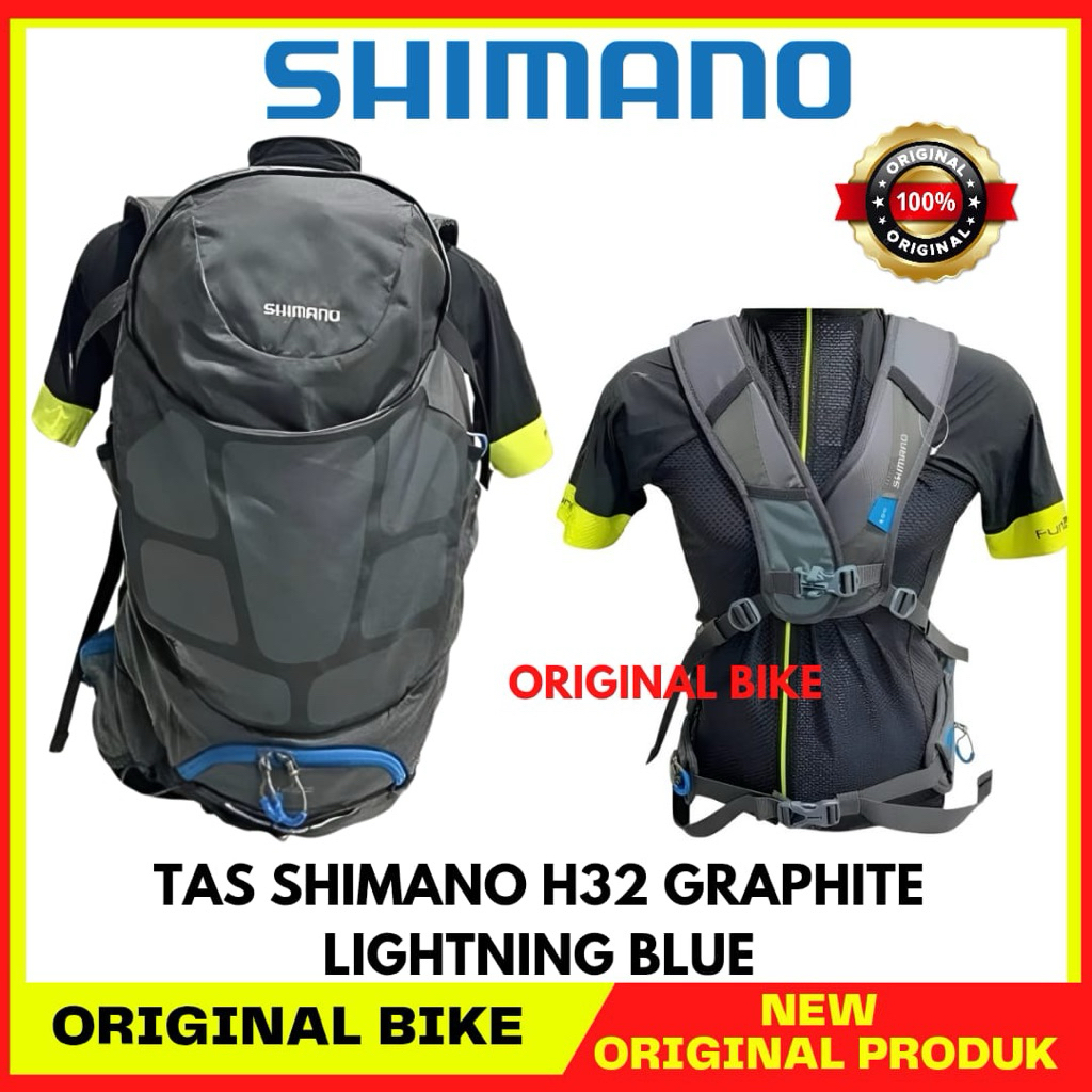 TAS BACKPACK SHIMANO H32 GRAPHITE LIGHTNING BLUE 32 LITER ABU TAS CARRIER