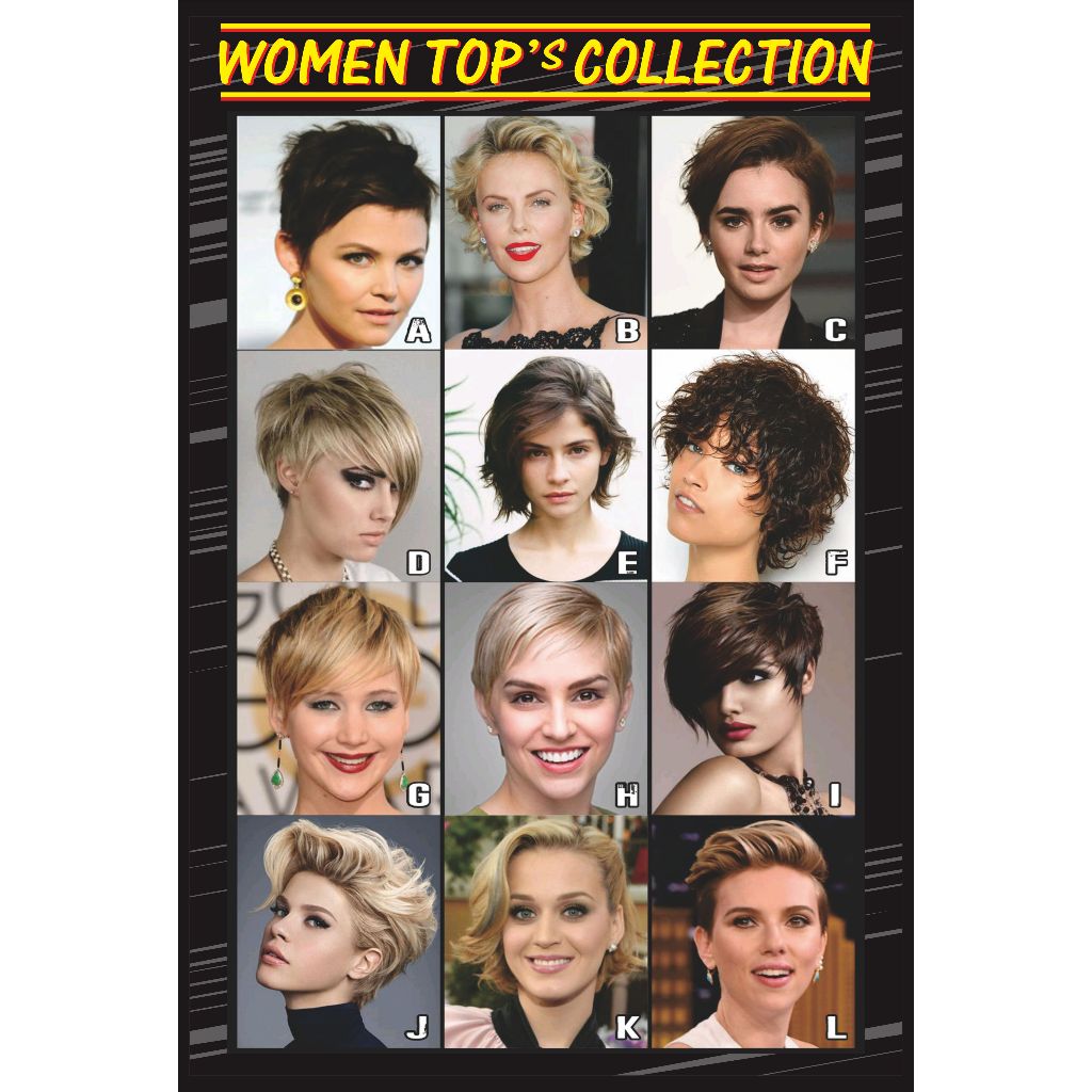 POSTER POTONG RAMBUT WANITA MODEL 3