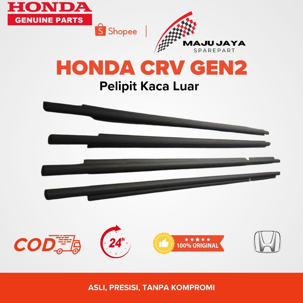 [COD]Pelipit Karet Pintu Kaca 1Set Mobil Tahan Cuaca Luar Crv Gen 2 2002-2006 Original 72410-S9E/A-T